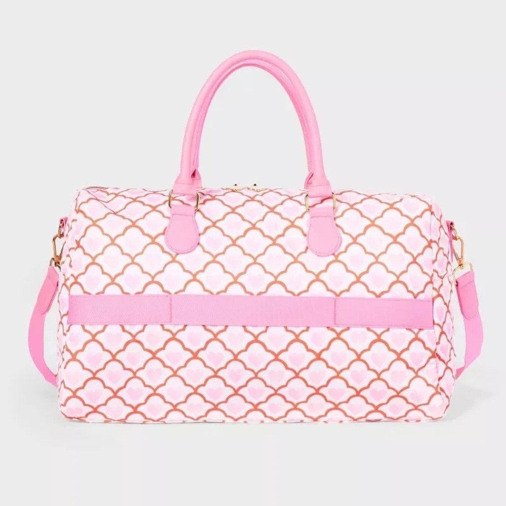 Roller Rabbit x Target Geo‎ Hearts Softside Duffel Bag Pink NWT Travel Gym Bag